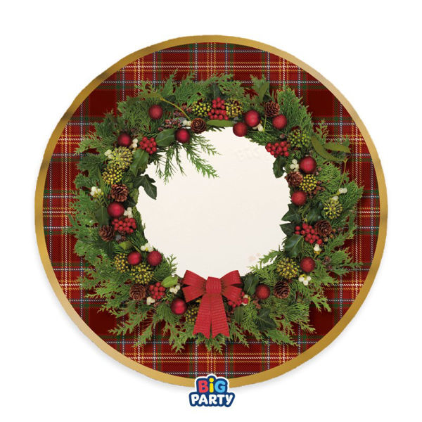 Immagine di Piatti in Carta 25 cm Classic Tartan 6 Pezzi