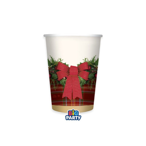 Immagine di Bicchieri in Carta 250 ml Classic Tartan 6 Pezzi