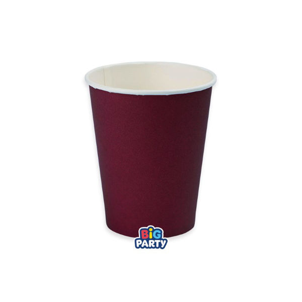 Immagine di Bicchieri in Carta 250 ml Wavy Borgogna 6 Pezzi