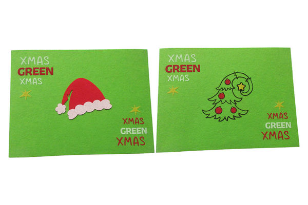 Immagine di Tovaglietta Natalizia in Feltro Verde 40x30 cm Assortita