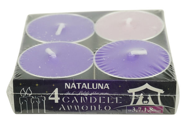 Immagine di Set 4 Candele Tealight dell’Avvento Ø3,75x1,83 cm