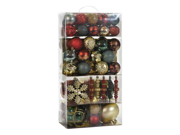 Set 80 Palle e Accessori Mix Rosso/Oro/Verde